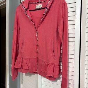 Women's Pink Ruffle Hem Jacket